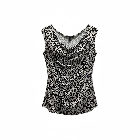 Worthington Tops - Worthington Leopard Print Cowl Neck Blouse